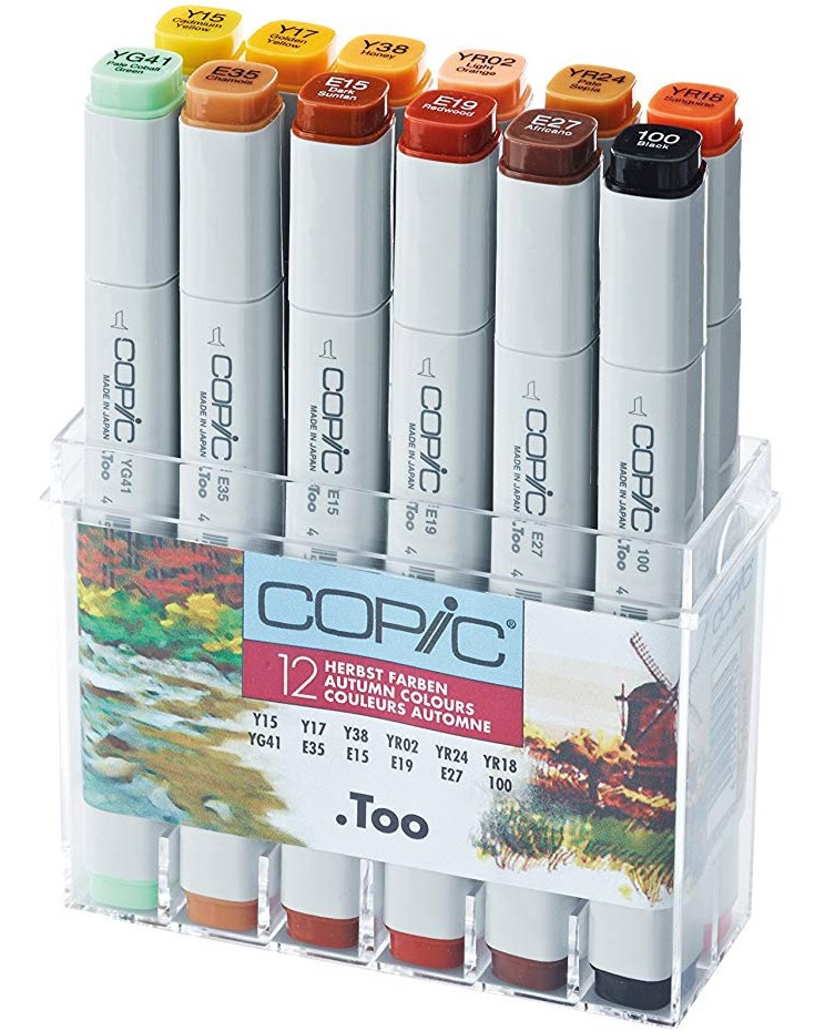 �������� ������� Copic Autumn Colours - 12 ����� �� ������� Classic - 