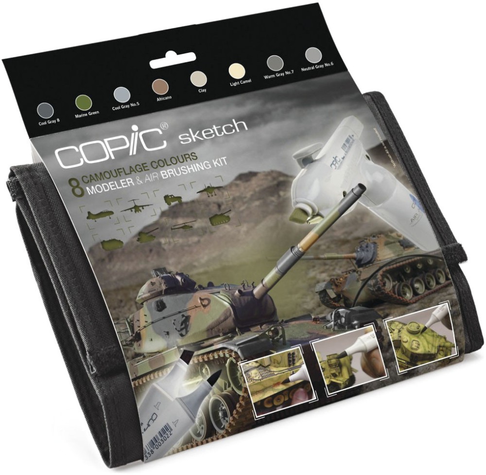 �������� ������� Copic Camouflage Set - 8 ����� � ������� �� ������� Sketch - 
