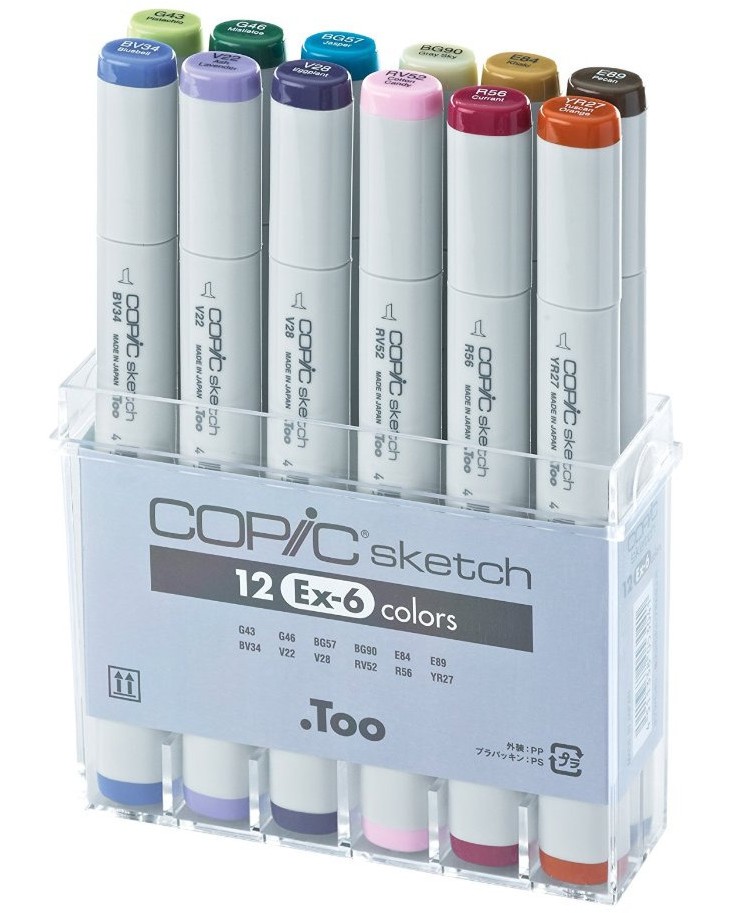 �������� ������� Copic EX-6 - 12 ����� �� ������� Sketch - 