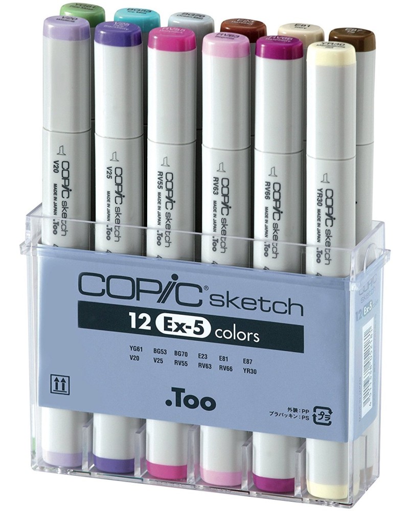 �������� ������� Copic EX-5 - 12 ����� �� ������� Sketch - 