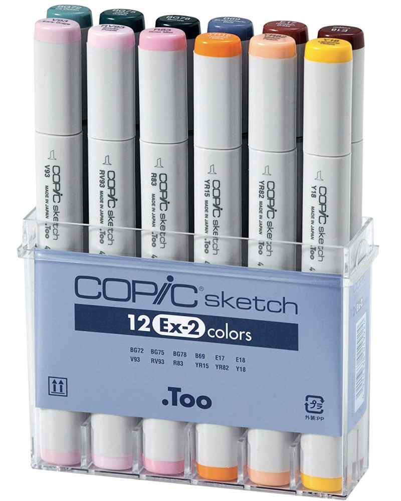 �������� ������� Copic EX-2 - 12 ����� �� ������� Sketch - 