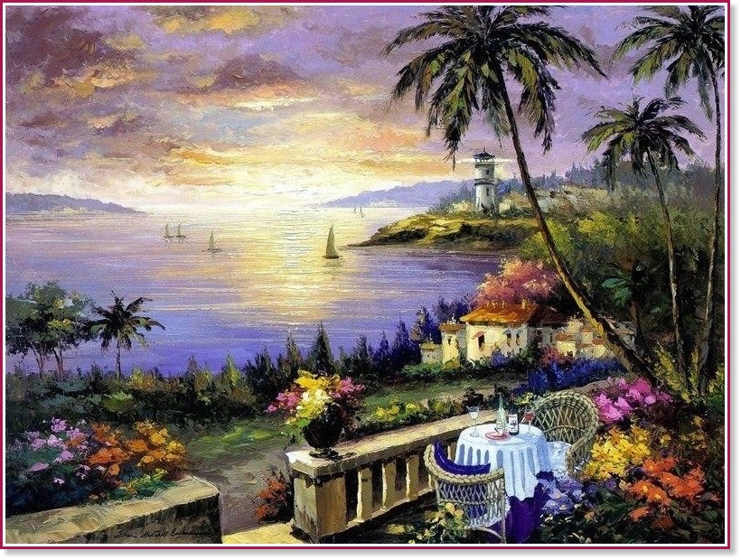 Рисуване по номера PaintBoy - Морски залез - 50 x 40 cm - 