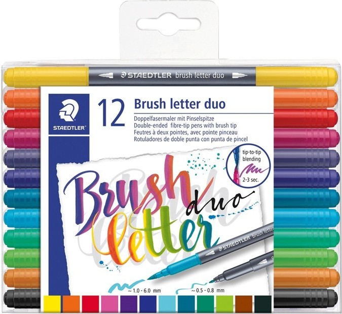 �������� ����������� ������� Staedtler Brush Letter Duo - 12 ����� - 