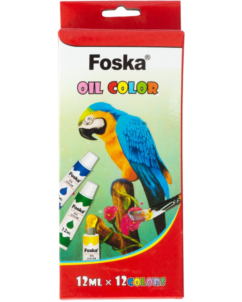 Маслени бои Foska Маслени бои Foska - 12 цвята x 12 ml -