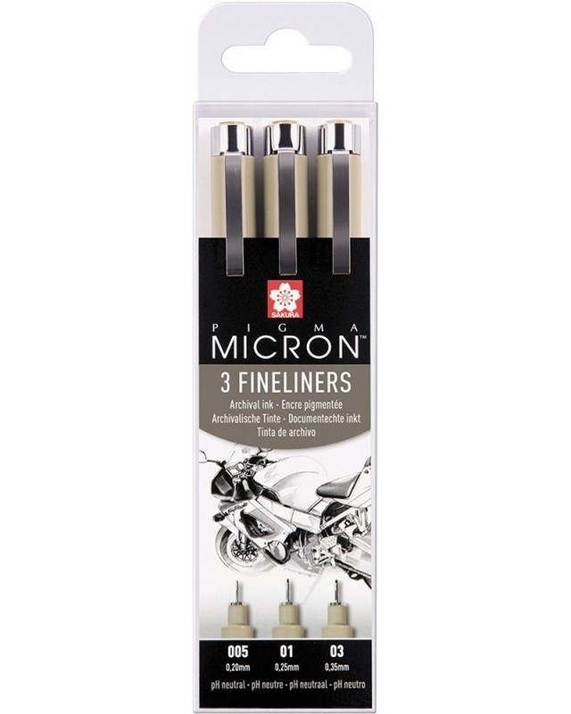 ���������� Sakura - 3 ���� �� ������� Pigma Micron - 