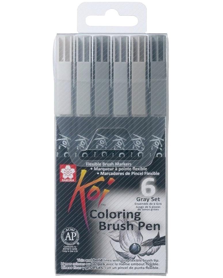 ������� � ���� ��� ����� Sakura Coloring Brush Pen - 6 ����� �� ������� Koi - 