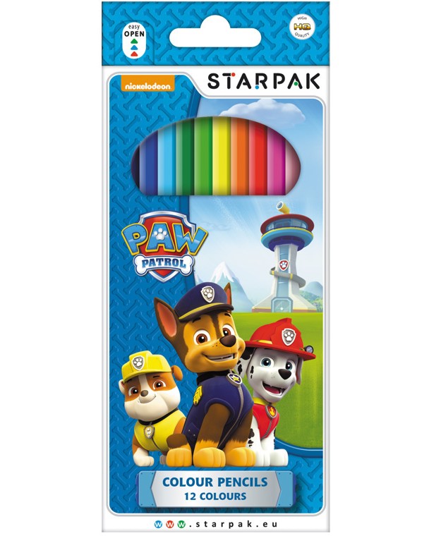 Цветни моливи Starpak - Пес Патрул Цветни моливи Starpak - Пес Патрул - 12 цвята -