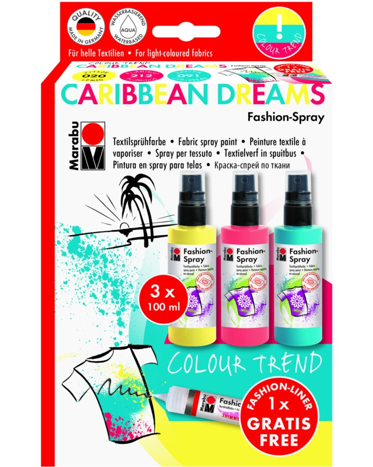     Marabu Caribbean Dreams - 3  x 100 ml   - 