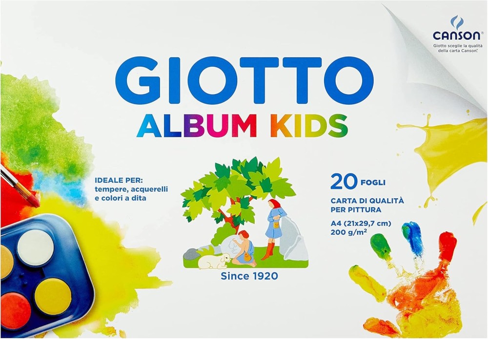    Giotto Album Kids - 20 , A4, 200 g/m<sup>2</sup> - 