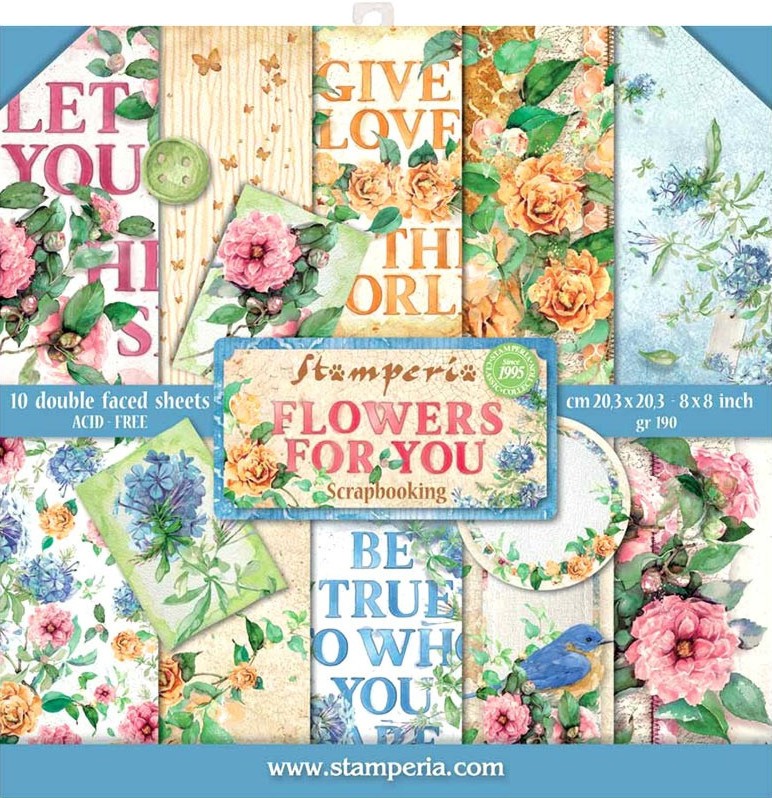 ������ �� ����������� Stamperia - ����� �� ��� - 10 ����, 20.3 x 20.3 cm - 