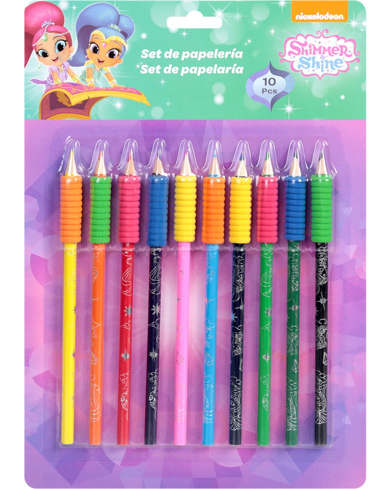 Цветни моливи Kids Licensing - Искрица и Сияйница Цветни моливи Kids Licensing - Искрица и Сияйница - 10 броя -