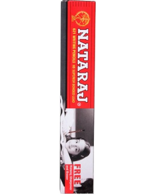 Графитни моливи 2B Nataraj Triga Графитни моливи 2B Nataraj Triga - 12 броя с острилка, гума и линия -