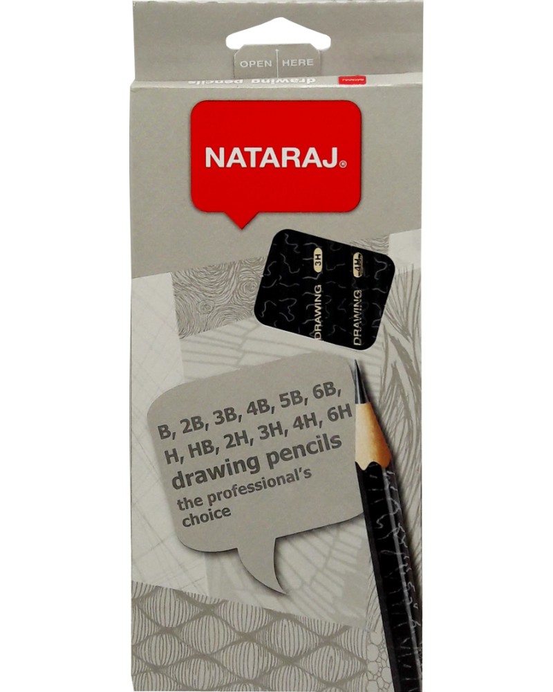 Графитни моливи Nataraj Графитни моливи Nataraj - 12 броя с различна твърдост -