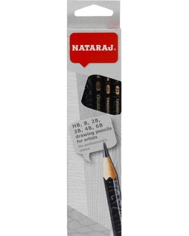 Графитни моливи Nataraj Графитни моливи Nataraj - 6 броя с различна твърдост -