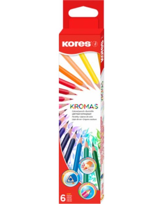 Цветни моливи Kores - 6, 12 или 24 цвята - 