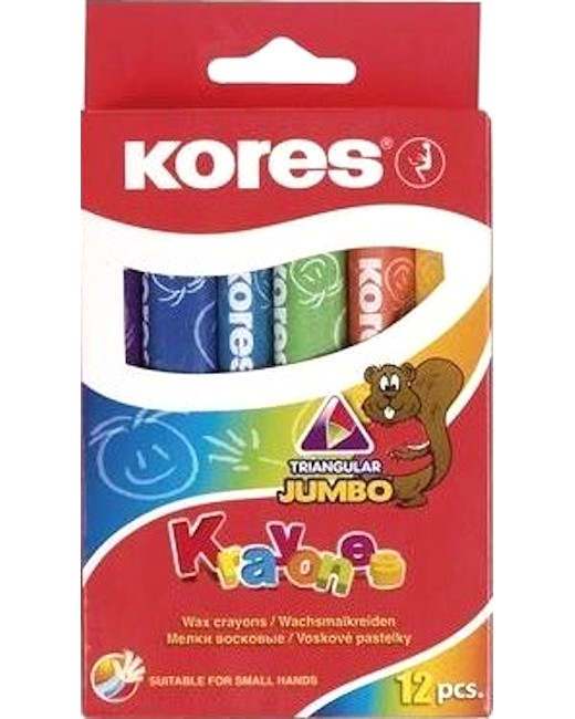 Пастели Kores Jumbo - 12 цвята - 