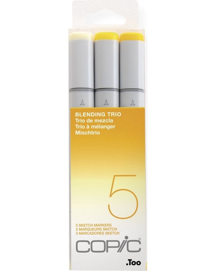 Двувърхи маркери Copic Blending Trio 5 Двувърхи маркери Copic Blending Trio 5 - 3 цвята от серията Sketch -