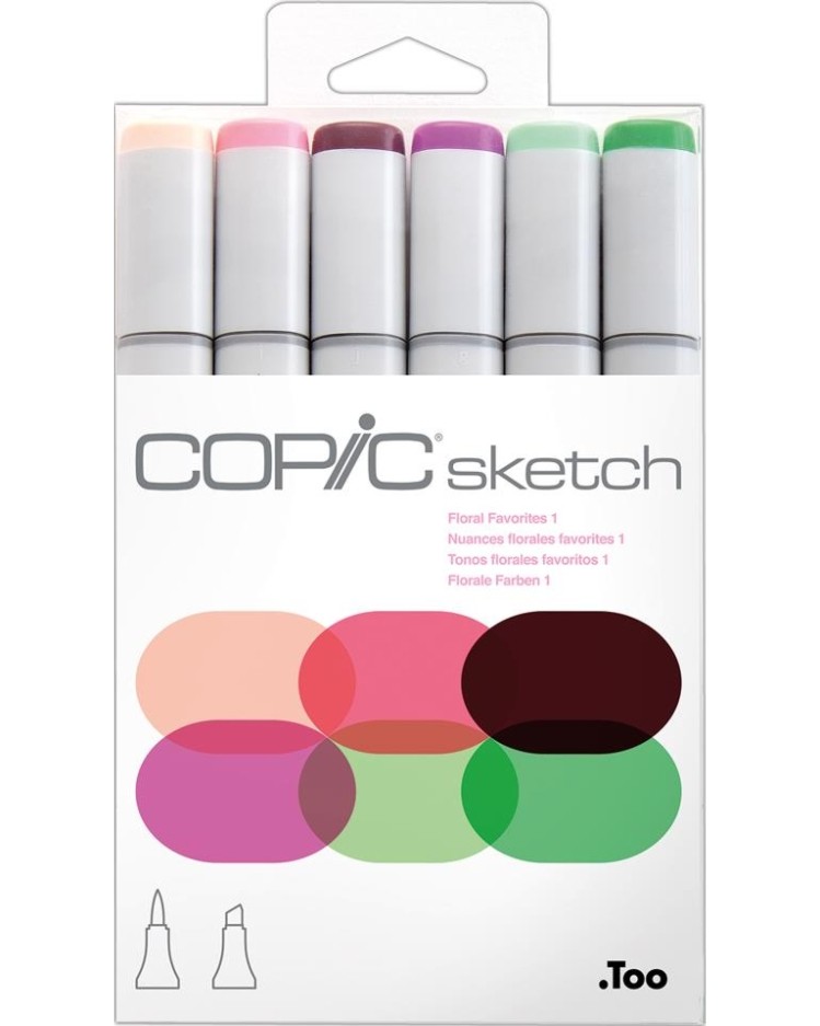   Copic Floral Favorite 1 - 6    Sketch - 