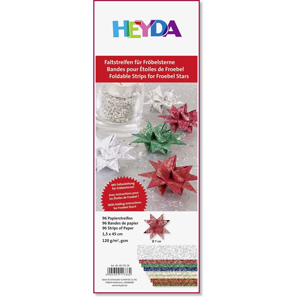 ������ �� ������� Heyda - ������ ������ - 96 �����, 1.5 x 45 cm, 120 g/m<sup>2</sup> :  - 