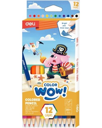 Цветни моливи Deli Цветни моливи Deli - 12, 24 или 36 цвята от серията Color Wow -