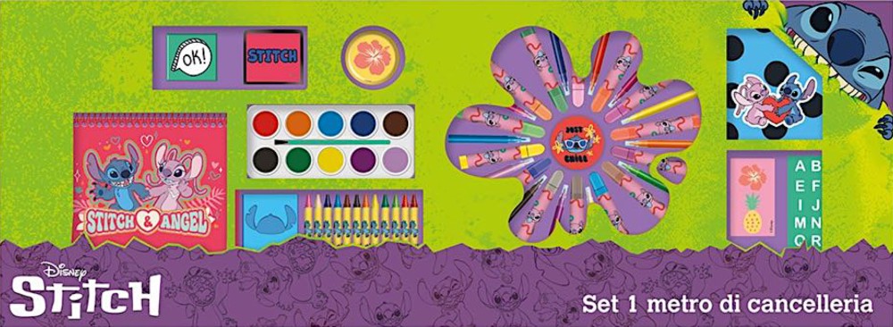 Комплект за рисуване Disney Stitch Комплект за рисуване Disney Stitch - 57 части от серията Лило и Стич -