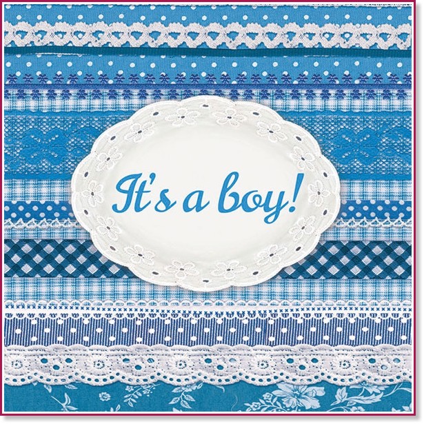 Салфетки за декупаж Ambiente It's a boy! - 20 броя - 