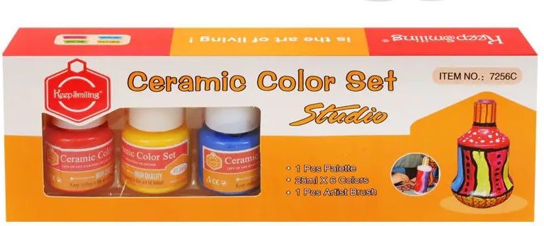 Бои за керамика Keep Smiling 7256C Бои за керамика Keep Smiling 7256C - 6 цвята x 25 ml - боя