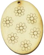 Гравирано яйце от дърво Гравирано яйце от дърво - 5.5 / 3.8 / 0.3 cm -