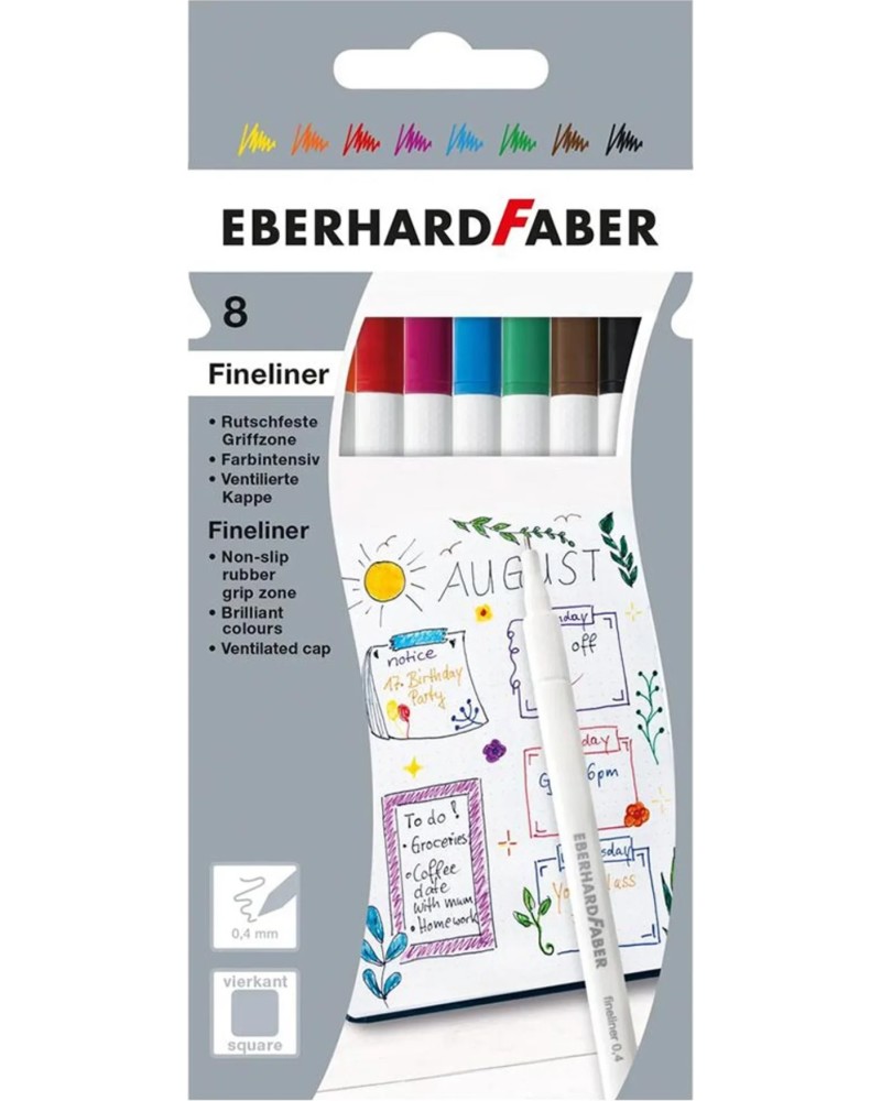 Тънкописци Eberhard Faber Тънкописци Eberhard Faber - 8 цвята -