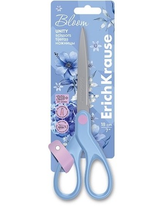 Ножица Erich Krause Unity Pastel Bloom Ножица Erich Krause Unity Pastel Bloom - 18 cm -