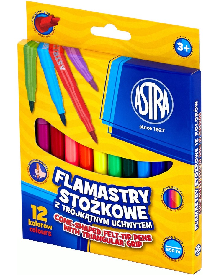 Флумастери Astra S.A. Флумастери Astra S.A. - 12 цвята -