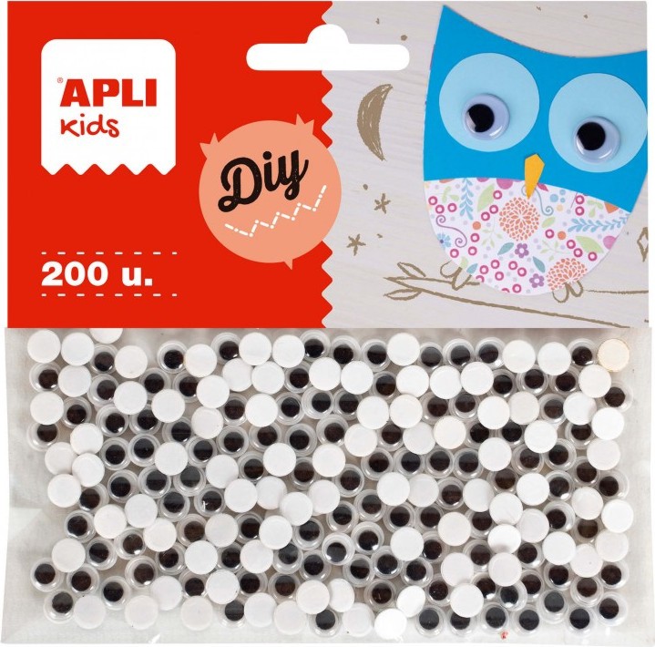 Мърдащи се очички Apli Kids Мърдащи се очички Apli Kids - 200 броя с широчина ∅ 6 mm -
