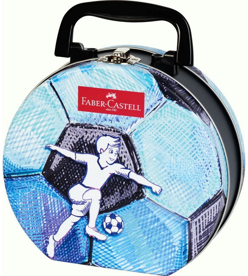 Флумастери Faber-Castell - Футбол Флумастери Faber-Castell - Футбол - 33 цвята в кутия с дръжка от серията Connector -