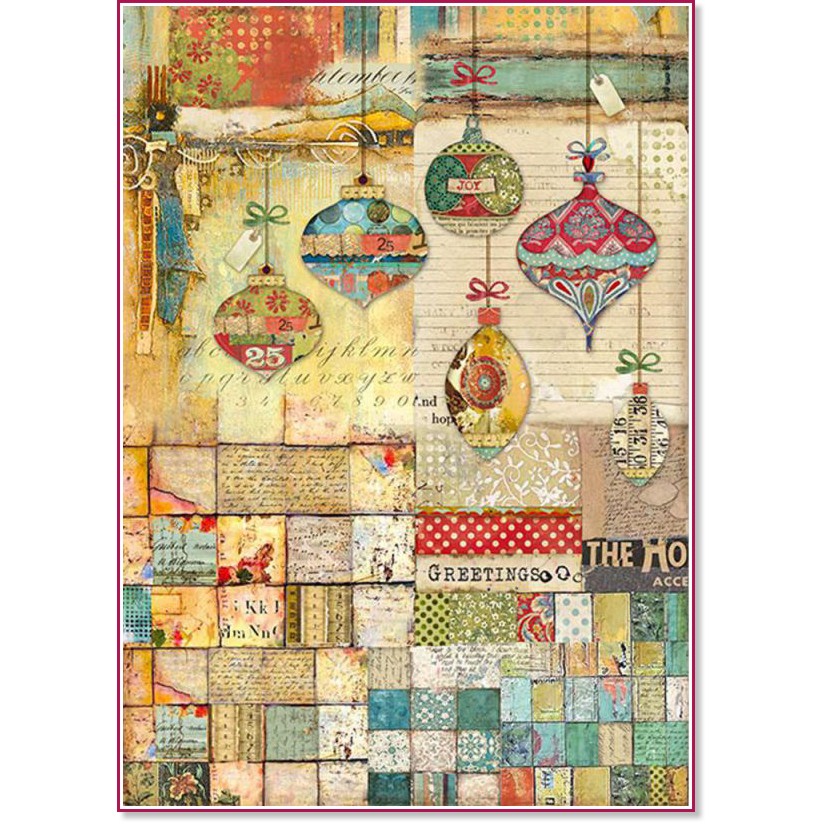   Stamperia -   - A3   Christmas Patchwork - 