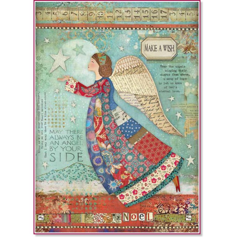   Stamperia -   - A4   Christmas Patchwork - 