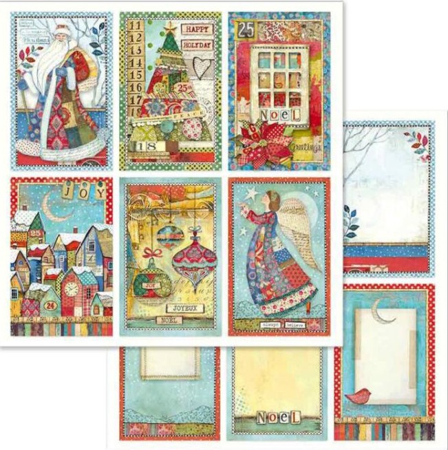    Stamperia -   - 30.5 x 30.5 cm   Christmas Patchwork - 