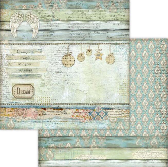 ������ �� ����������� Stamperia - ������� ��������� - 30.5 x 30.5 cm �� ���������� Christmas Patchwork - 