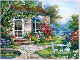 Рисуване по номера Royal & Langnickel - Цветна градина - 39 x 30 cm - 