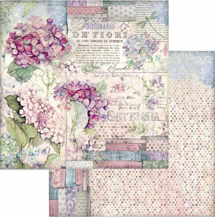    Stamperia -  - 30.5 x 30.5 cm   Hortensia - 