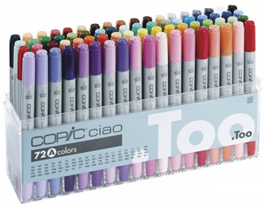 Двувърхи маркери Copic Set A Двувърхи маркери Copic Set A - 72 цвята от серията Ciao -