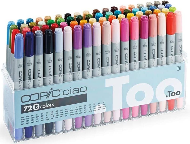 Двувърхи маркери Copic Set B Двувърхи маркери Copic Set B - 72 цвята от серията Ciao -