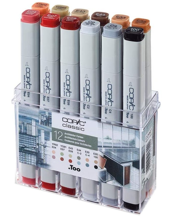 �������� ������� Copic Architecture set - 12 ����� �� ������� Classic - 