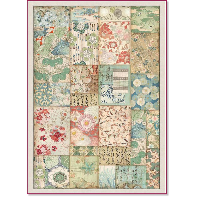   Stamperia - Patchwork - A4   Oriental Garden - 