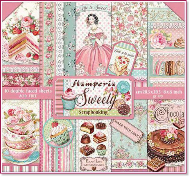    Stamperia -  - 10 , 20.3 x 20.3 cm   Sweety - 