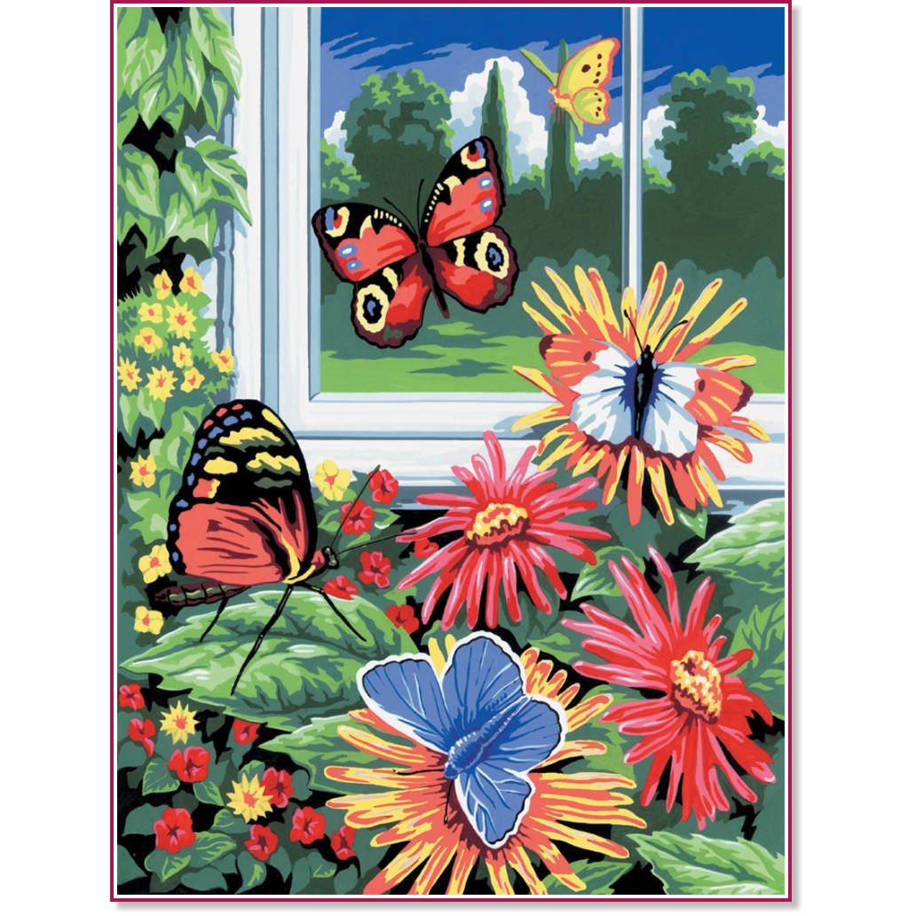 Рисуване по номера Royal & Langnickel - Пеперуди - 22 x 30 cm - 