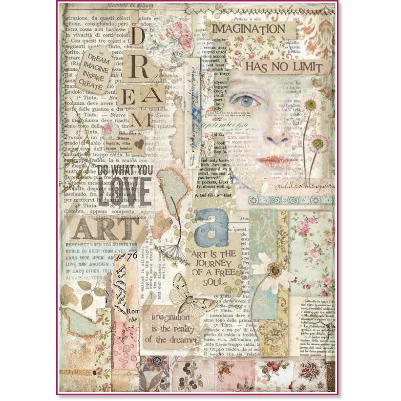 ��������� ������ Stamperia Love Art - A4 �� ���������� Imagine - 
