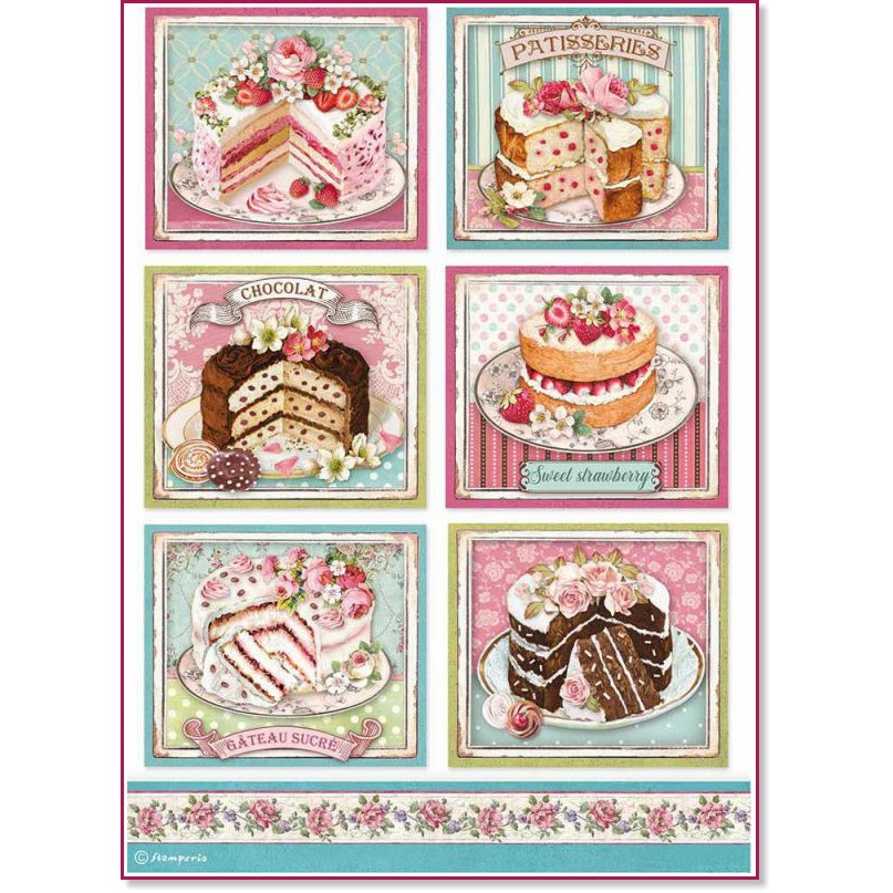 ��������� ������ Stamperia - ����� - A4 �� ���������� Sweety - 