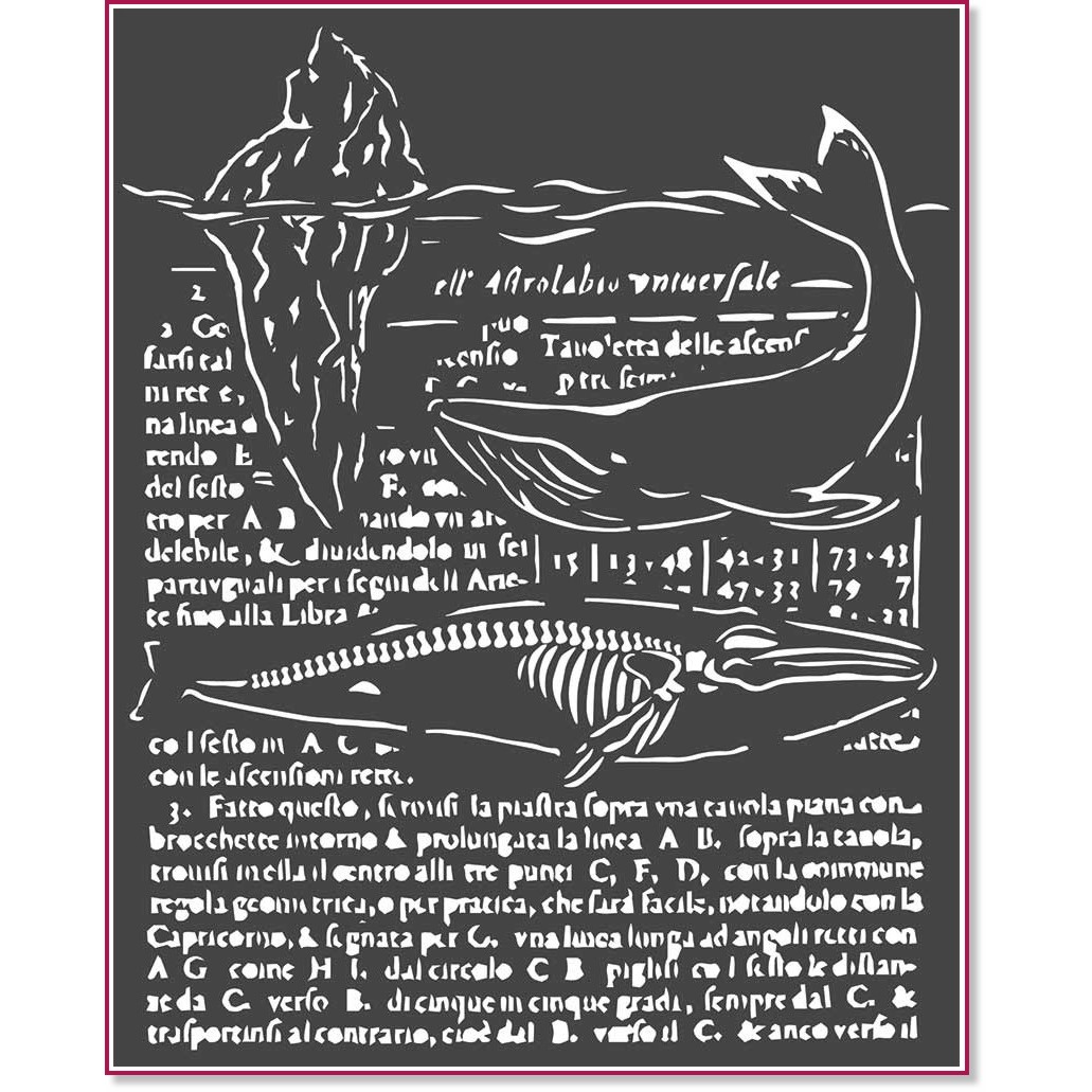 Шаблон Stamperia - Кит Шаблон Stamperia - Кит - 20 x 25 cm от колекцията Arctic Antarctic -