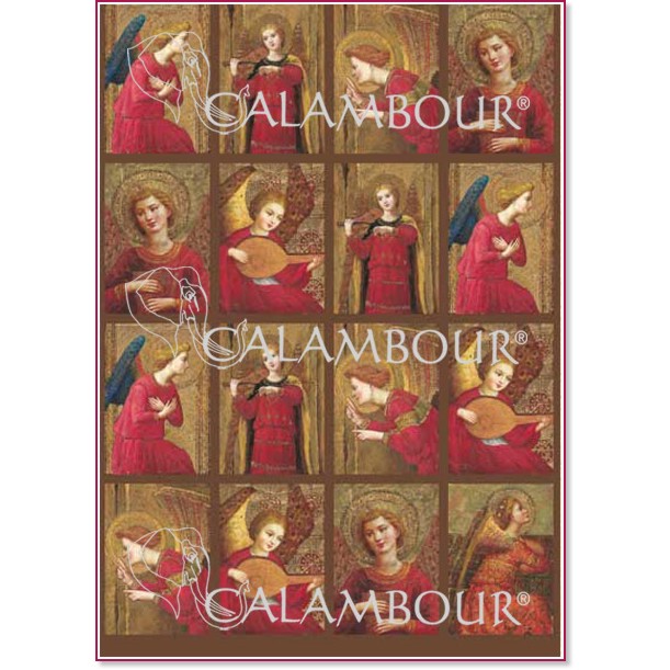 Декупажна хартия Calambour - Херувими 177 - 50 x 70 cm - 