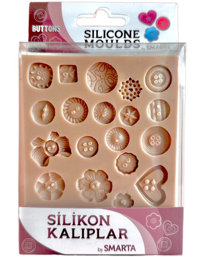 Силиконова 3D форма Smarta - Копчета Силиконова 3D форма Smarta - Копчета - 10 / 13 / 1.5 cm -